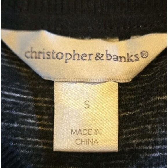 Christopher & Banks Womens Sweater V Neck Long Sleeve Pull Over Black Size Small - Picture 7 of 9